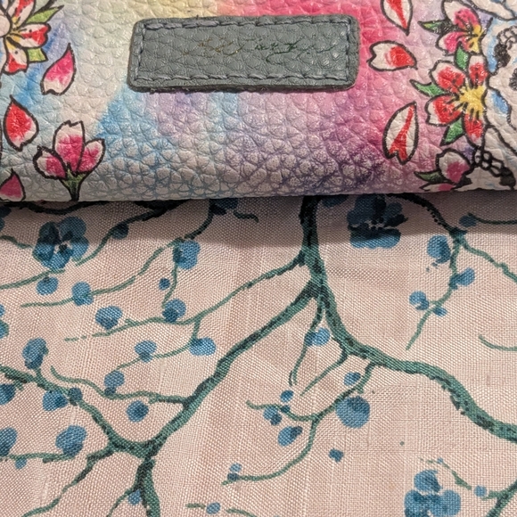 Ed Hardy Pink and Gray Floral Skull Wallet Wristlet - Used Condition - Picture 4 of 12